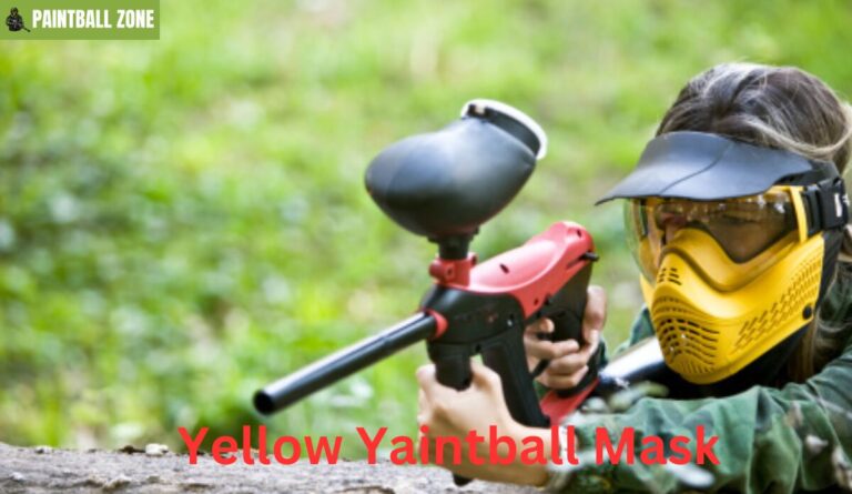 yellow paintball mask