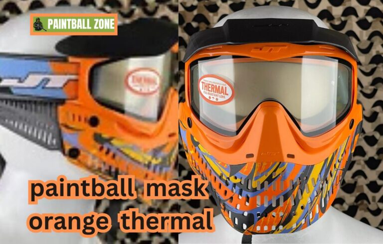 paintball mask orange thermal