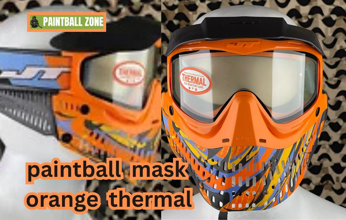 paintball mask orange thermal